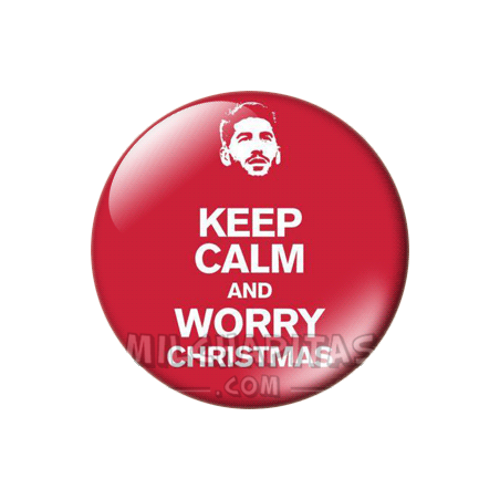 Chapa de Keep Calm: Keep Calm and Worry Christmas