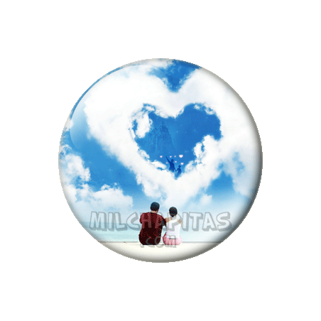Chapa de Abstracto: Corazón en las nubes