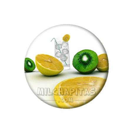 Chapa de Abstracto: Limón y kiwi