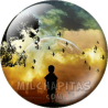 Chapa de Abstracto: Niño y planeta