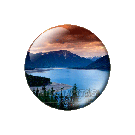 Chapa de Paisajes: Lago entre montañas