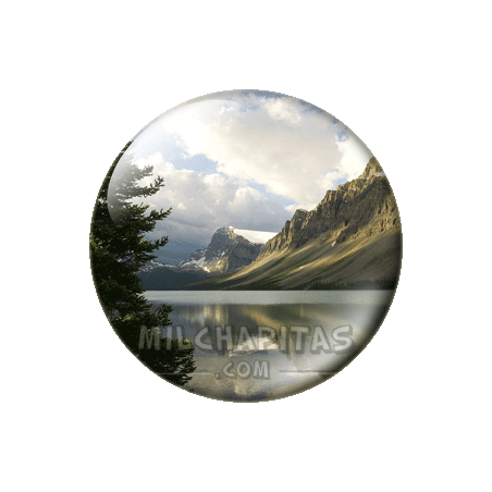 Chapa de Paisajes: Lago y montañas