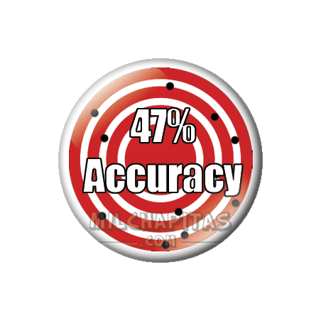 Chapa de Airsoft: 47% Accuracy