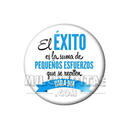 Chapa de Visto en Redes Sociales: El éxito es la suma de pequeños esfuerzos TW
