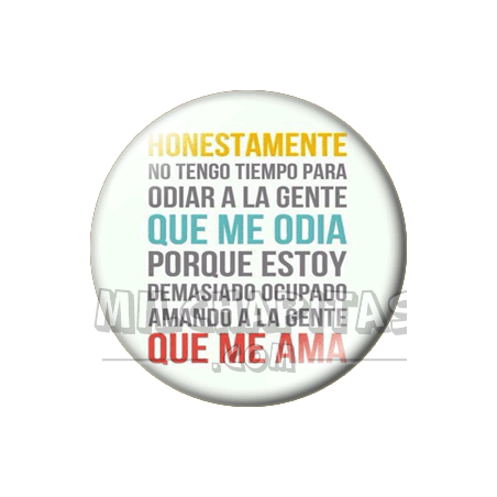 Chapa de Visto en Redes Sociales: Honestamente no tengo tiempo TW