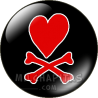 Chapa de Dibujos y Símbolos: Corazón pirata