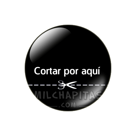Chapa de Dibujos y Símbolos: Cortar por aquí