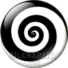 Chapa de Dibujos y Símbolos: Espiral blanca y negra