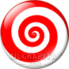 Chapa de Dibujos y Símbolos: Espiral roja y blanca