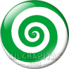 Chapa de Dibujos y Símbolos: Espiral verde y blanca