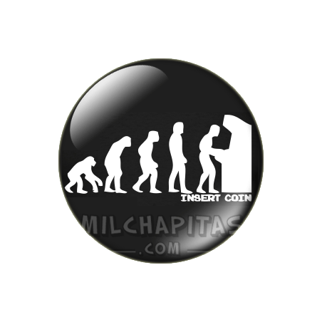 Chapa de Dibujos y Símbolos: Evolution. Insert Coin