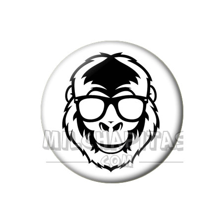 Chapa de Visto en Redes Sociales: Mono gafapasta TW