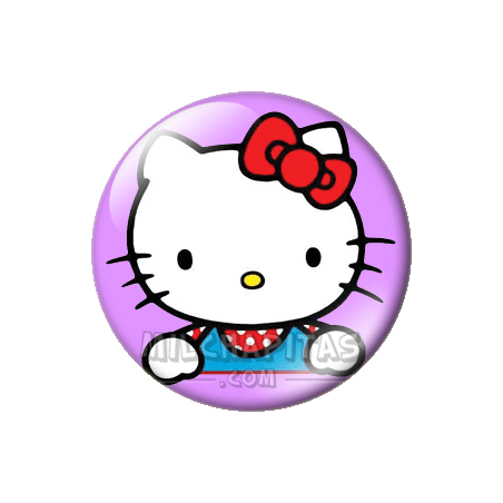 Chapa de Hello Kitty: Hello Kitty asomada
