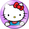 Chapa de Hello Kitty: Hello Kitty asomada