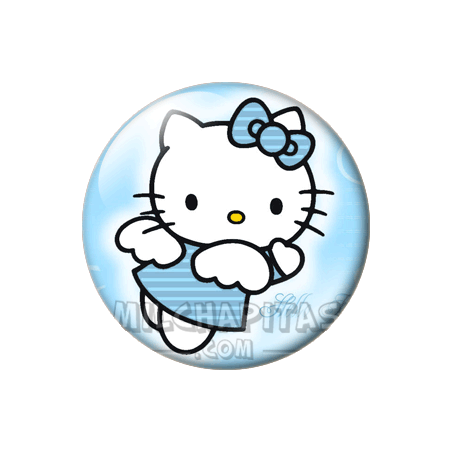 Chapa de Hello Kitty: Hello Kitty celeste
