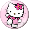 Chapa de Hello Kitty: Hello Kitty saludando