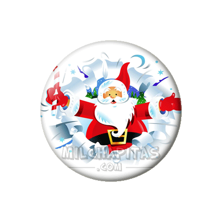 Chapa de Navidad: Abrazo Papá Noel