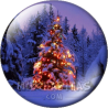 Chapa de Navidad: Árbol de Navidad nevado