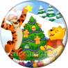Chapa de Navidad: Árbol de Navidad Winnie the Pooh y Tiger