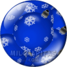 Chapa de Navidad: Bolas de Navidad azules
