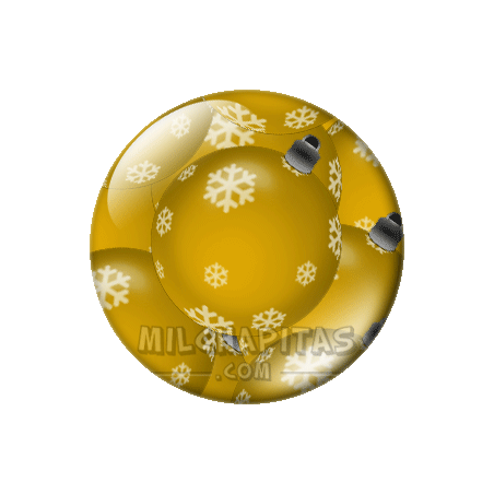 Chapa de Navidad: Bolas de Navidad doradas