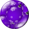 Chapa de Navidad: Bolas de Navidad moradas