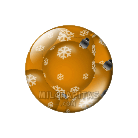 Chapa de Navidad: Bolas de Navidad naranjas