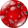 Chapa de Navidad: Bolas de Navidad rojas