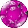 Chapa de Navidad: Bolas de Navidad rosa fucsia