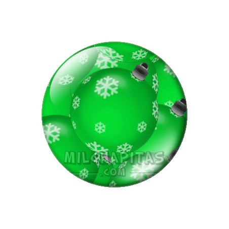 Chapa de Navidad: Bolas de Navidad verdes