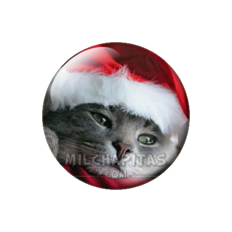 Chapa de Navidad: Gatito Navidad