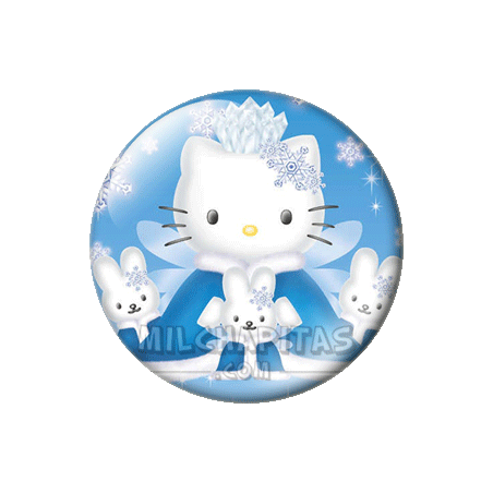 Chapa de Hello Kitty: Hello Kitty nieve