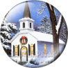 Chapa de Navidad: Iglesia nevada