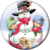 Chapa de Navidad: Muñeco de nieve