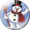 Chapa de Navidad: Muñeco de nieve saludando