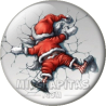 Chapa de Navidad: Papa Noel estrellado
