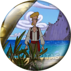 Guybrush en la playa