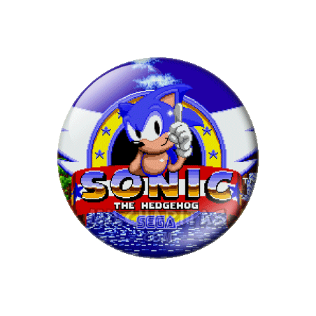 Chapa de Sonic: Pantalla inicial Sonic MegraDrive