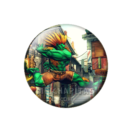 Chapa de Street Fighter: Blanka saltando