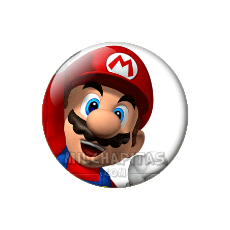 Chapa de Super Mario: Mario celebrando
