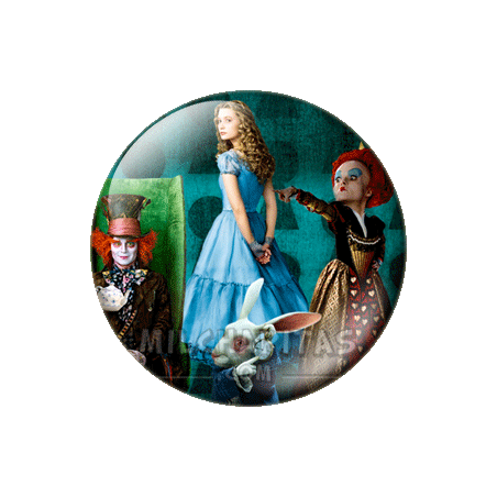 Chapa de Alicia en el País de las Maravillas: Alicia y personajes