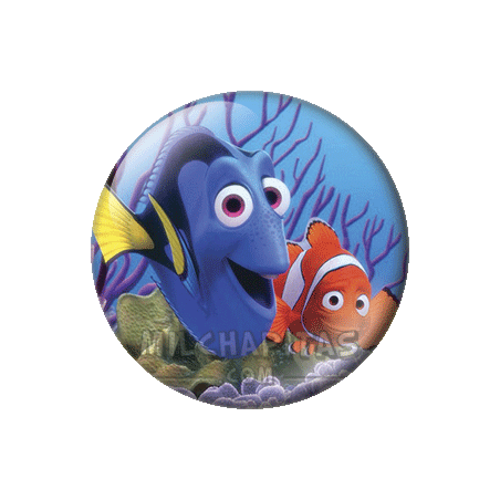 Chapa de Buscando a Nemo: Marlin con Dori