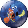 Chapa de Buscando a Nemo: Marlin y Dori con miedo