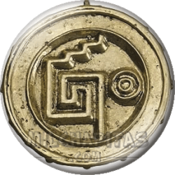 Moneda azteca maldita reverso