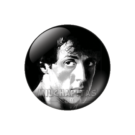 Chapa de Rocky Balboa: Rocky Balboa B/N