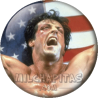 Chapa de Rocky Balboa: Rocky con bandera