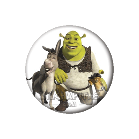 Chapa de Shrek: Asno, Gato y Shrek