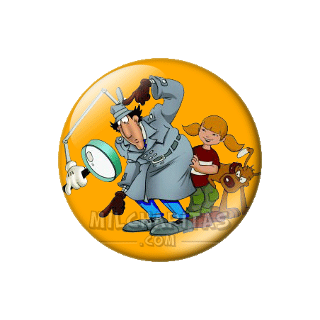 Chapa de El Inspector Gadget: Gadget siguiendo la pista