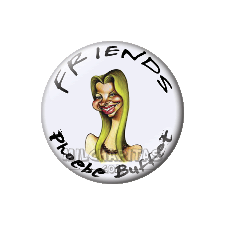 Chapa de Friends: Caricatura Phoebe