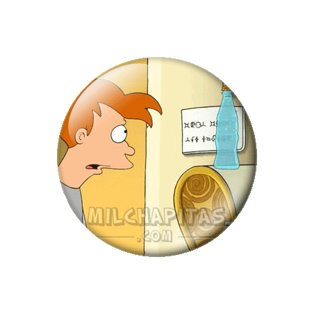 Chapa de Futurama: Fry sediento